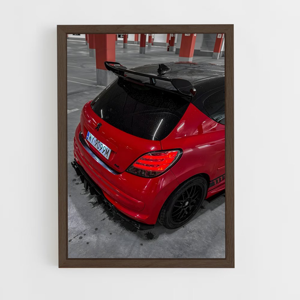 Poster Performance Rouge – affiche Peugeot (vue 5)